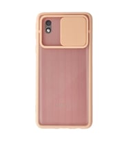 Galaxy A01 Core Kılıf Palm Buzlu Kamera Sürgülü Silikon - Pembe