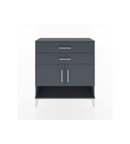 Arges Şifonyer 2 Raflı 2 Çekmeceli 2 Kapaklı 88x30x96 Antrasit-Antrasit