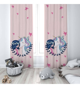 Çocuk Odası Dijital Baskılı 135x260cm Tek Kanat Fon Perde Model 00165