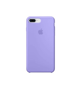Apple iPhone 8 Plus Uyumlu Logolu Içi Kadife Altı Açık Lansman Mor Silikon Kılıf