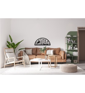 Bataklık Tasarımlı Mdf Tablo (Siyah)