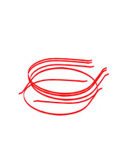 Süslenmemiş Tel Taç Metal 3 MM (12 Adet)  Kırmızı