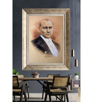 Gümüş Çerçeveli Atatürk Tablo za488
