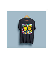 Oversize '80s / Seksenler Tasarım Unisex T-shirt (Siyah)