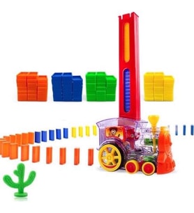 Can Oyuncak Kutulu Pilli Dominolu Tren 80 Parça Domino Taşı Dizen GP2150