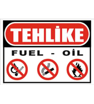 Tehlike Benzin Sticker 20X28 Cm