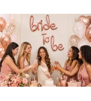 Bride To Be Rose Gold El Yazılı Folyo Balon Seti Bekarlığa Veda Parti Süsü
