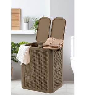 Omnipazar SY-4632 Smart Duo İki Bölmeli Kirli Çamaşır Sepeti 84 Litre