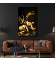 Tekli Dikey Kanvas Tablo Ünlü Eserler Caravaggio Aziz Petrus Şehitliği