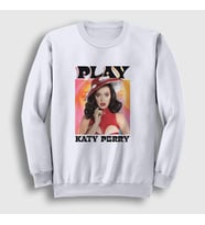 Presmono Unisex Beyaz Play Müzik Katy Parry Sweatshirt 486511tt