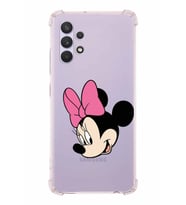 Samsung Galaxy A32  Köşe Korumalı Antişok Kapak Minnie Mouse Tasarımlı Şeffaf  Kılıf