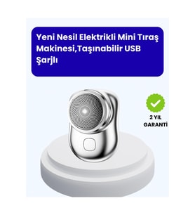 Elektrikli Tıraş Makinesi, Güçlü, Sessiz, Su Geçirmez, Ultra Taşınabilir