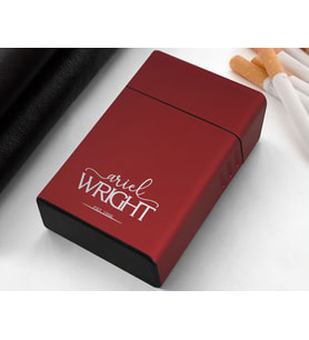 BK Gift Kişiye Özel İsimli Tarihli Kırmızı Metal Sigara Tabakası-4, Arkadaşa Hediye, Babaya Hediye, Metal Sigara Kutusu