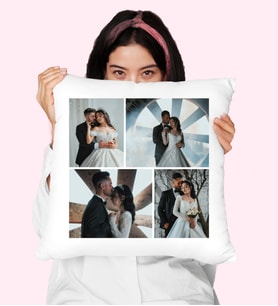 4 Fotoğraflı Yastık Kişiye Özel Hediye