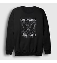 Presmono Unisex Siyah La Hollywood Undead Sweatshirt 149829tt