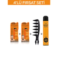 Fontenay Saç Şekillendirici Pudra Toz Wax Ultra Strong + Şekil Tarak'ı + Saç Spreyi 400ml 2 4'lü Set