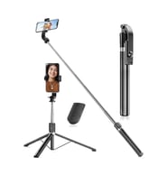 3in1 Bluetooth Kumandalı Ayaklı Selfie Çubuğu Tripod 170 Cm, Çok Fonksiyonlu Çekim Araçları