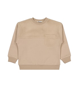 Civil Boys Peluş Garnili 2-5 Yaş Sweatshirt - Kahverengi