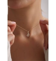 Taşlı Double Heart Kalp Kolye Ucu