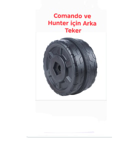 Dolu Akülü 8083 Comando Modelleri İçin Arka Teker Siyah (Bir Adet)