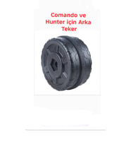 Dolu Akülü 8083 Comando Modelleri İçin Arka Teker Siyah (Bir Adet)