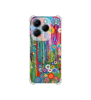 PrintiFy Tecno Spark 20 Pro ile Uyumlu Düşlerin Dansı Serisi Folklorik Bahçe Tasarımlı Uv Baskılı Köşe Korumalı Antişok Kılıf
