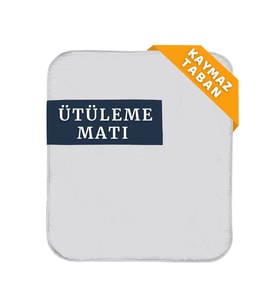Gri Ütüleme Matı Masası Kılıfı 53x71 cm, Keçeli ve Süngerli, Pratik Kullanım