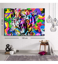 Miyrem Exclusive Serie"  Kaplan Pop Art Kanvas Tablo