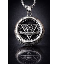 Mistik Gotik Sembol All Seeing Eye Her Şeyi Gören Üçgen Göz Kolye