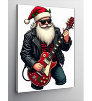Kanvas Tablo Rockçı Noel Baba