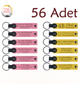 Pembe & Sarı, 56’li Set, Kişisel Yazılı Deri Hediyelik Gönüllü Proje Katılımcılarına Anlamlı Sürpriz