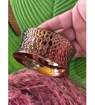 BRONZ TASARIM DESENLİ HİNT BİLEZİĞİ ÇAP 7 CM
