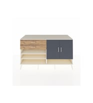 Kronos Konsol 4 Raflı 2 Çekmeceli 2 Kapaklı 176x59x99 Aytaşı-Antrasit/Çam