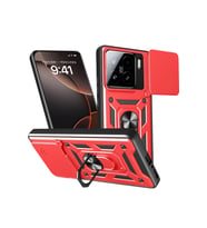 Mi 15 Kılıf Pars Lens Yüzüklü Silikon - Kırmızı