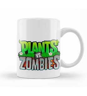 Plants ve Zombies Logo Kupa Bardak Porselen