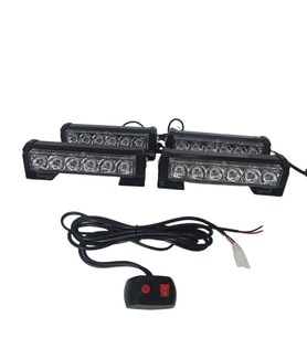 Çakar lamba Power ledli 4'lü kırmızı-kırmızı 12V / LAPA194-2