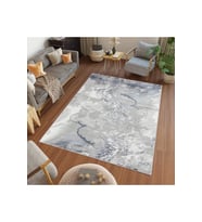 Rovigo Home Dijital Baskı Yıkanabilir Kaymaz Taban Salon Halısı RVG0440 (Gri)