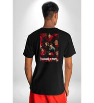 La Casa De Papel Diz Afişi Pamuklu Kadın Erkek Oversize Sırt Dijital Baskılı Siyah T-shirt