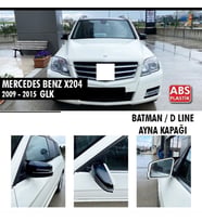Mercedes Glk Uyumlu Serisi X204 (2009-2015) Batman Yarasa Ayna Kapağı (Parlak Siyah)