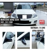 Mercedes Glk Uyumlu Serisi X204 (2009-2015) Batman Yarasa Ayna Kapağı (Parlak Siyah)