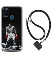 Samsung M21 M22 M23 M30 M31S M32 Kılıf Boyun Askılı Silikon Moon Baloon 1369
