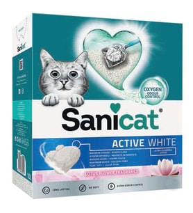 Sanicat Active White Lotus Flower Ultra Topaklanan Oxygen Control Kedi Kumu 6 Lt