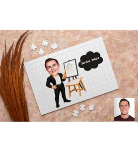 Mimar Erkek Karikatürlü Kişiye Özel Puzzle