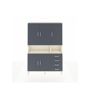 Arges Gardrop 7 Raflı 4 Çekmeceli 5 Kapaklı 132x30x195 Aytaşı-Antrasit