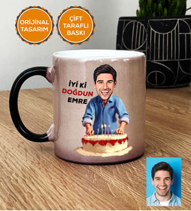 Kişiye Özel Karikatürlü Doğum Günü Hediyesi Kupa Bardak Sihirli Erkek Sevgiliye Babaya Abiye Doğum Günü Hediyesi
