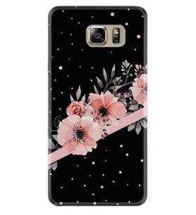 Samsung Galaxy S7 Edge Kılıf Desenli Silikon Güzel Kılıf Siyah Şerit Mermer 1298