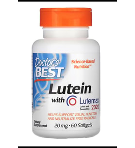 Doctor's Best, Lutein with Lutemax 2020, 20 mg, 60 Softgels.OZELSPORCUGIDALARIN'DAN (Renksiz)
