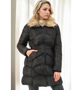 Dewberry Kadın %100 Polyester Kaban Siyah Z9767 Günlük Dış Giyim, Kazak ve Gömlek Kombini, Seyahat Gardırobu