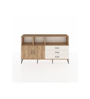 Arges Konsol 5 Raflı 3 Çekmeceli 2 Kapaklı 176x30x99 Çam-Çam/Aytaşı