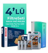BOSCH Mercedes X350 Filtre Bakım Seti Liqui Moly Motor Yağlı (2018-2020) 4 Lü